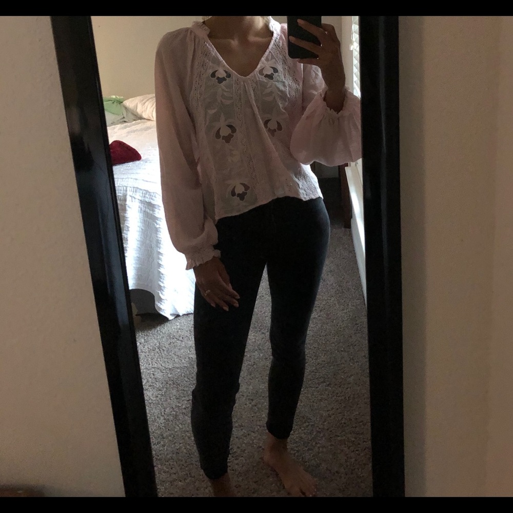 Free People pink blouse
